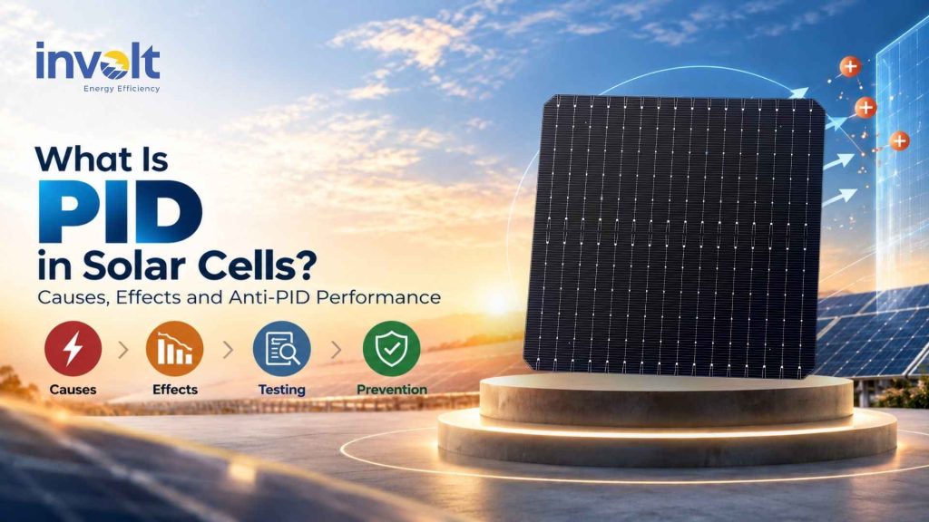 PID in solar cells: causes, effects, testing and anti-PID prevention, with Involt Energy's N-Type TOPCon solar cell.